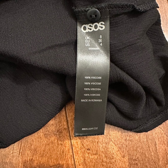 ASOS Off the Shoulder Black Maxi Dress Sz 4 - Picture 9 of 12